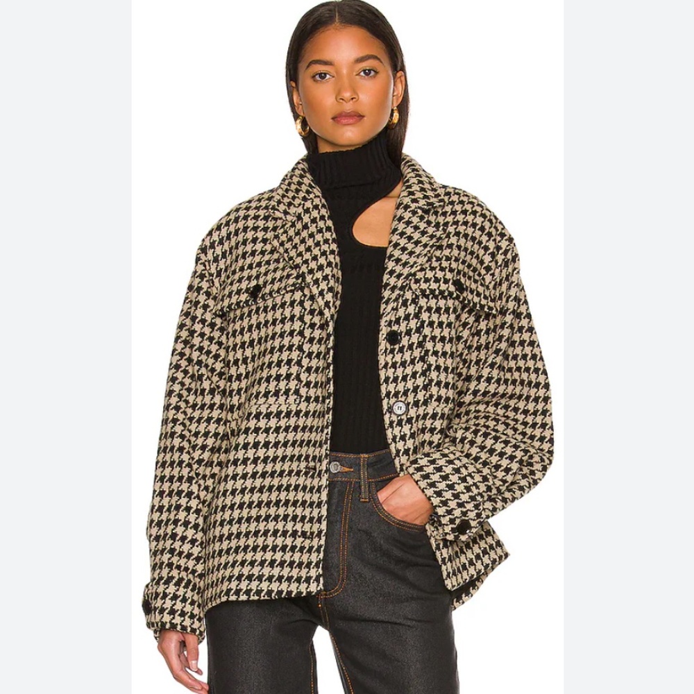 Anine Bing Houndstooth Patterned Jacket
